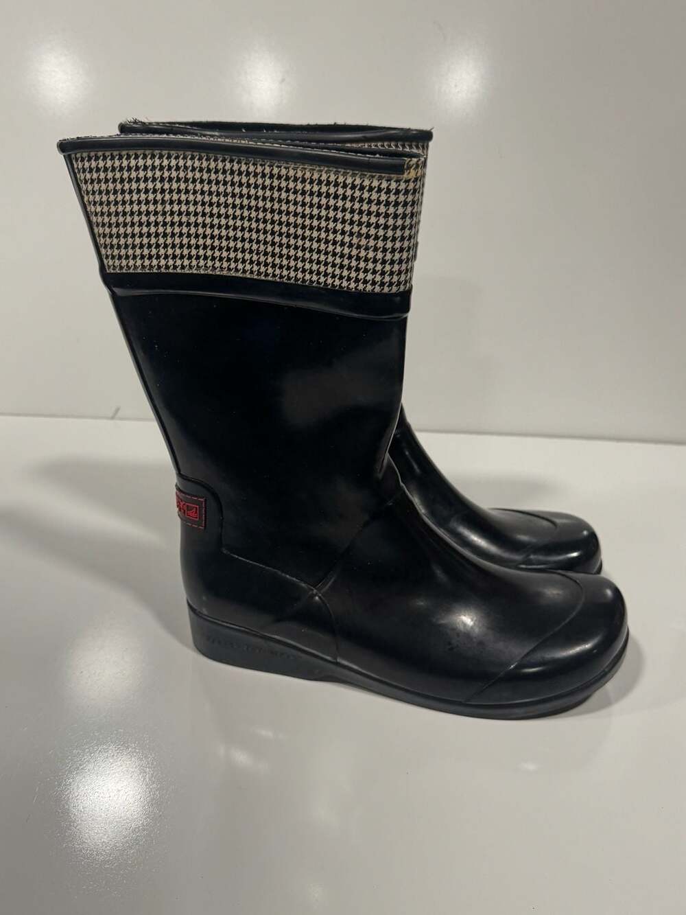 Sperry Womens Top-Sider Pelican Houndstooth Rain Boots 8M